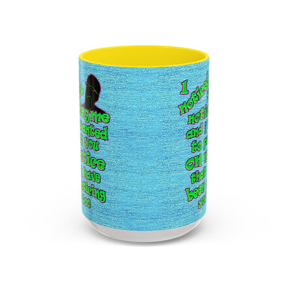 noticed you noticing - Accent Mug (faded dark blue)