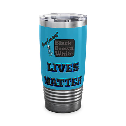 irrelevant - Ringneck Tumbler, 20oz (turquoise)