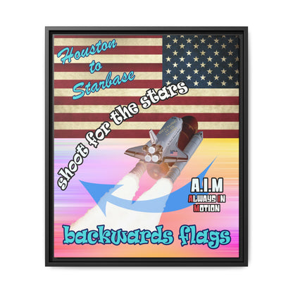 shoot for the stars - framed canvas art (color blur)