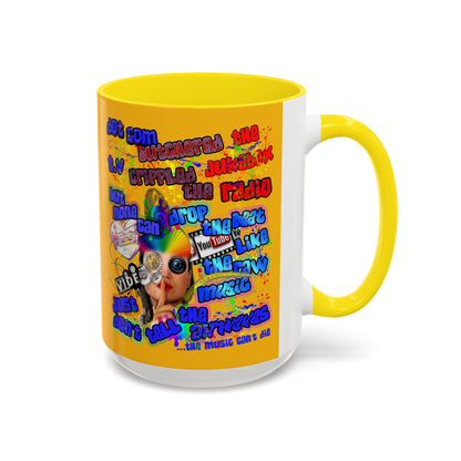 drop the beat - Accent Mug (yellow)
