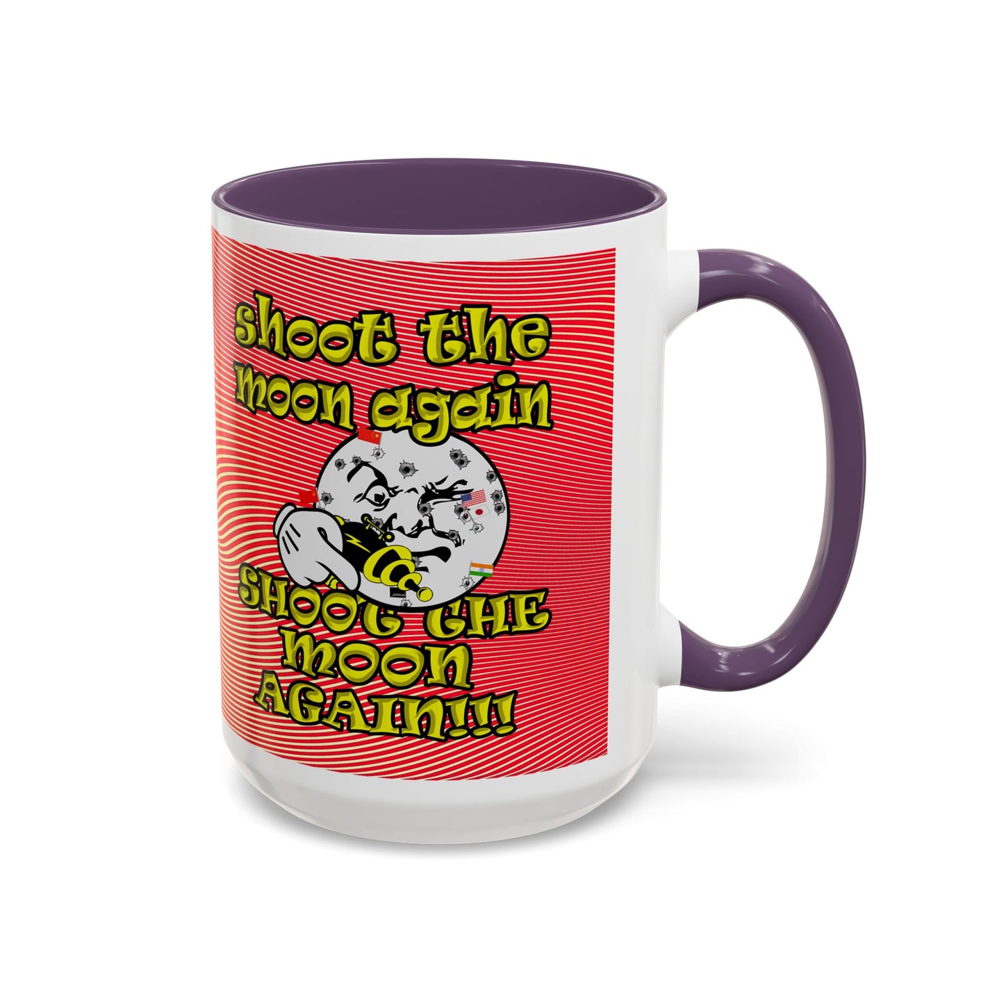 shoot the moon again - Accent Mug (yellow-orange wave)