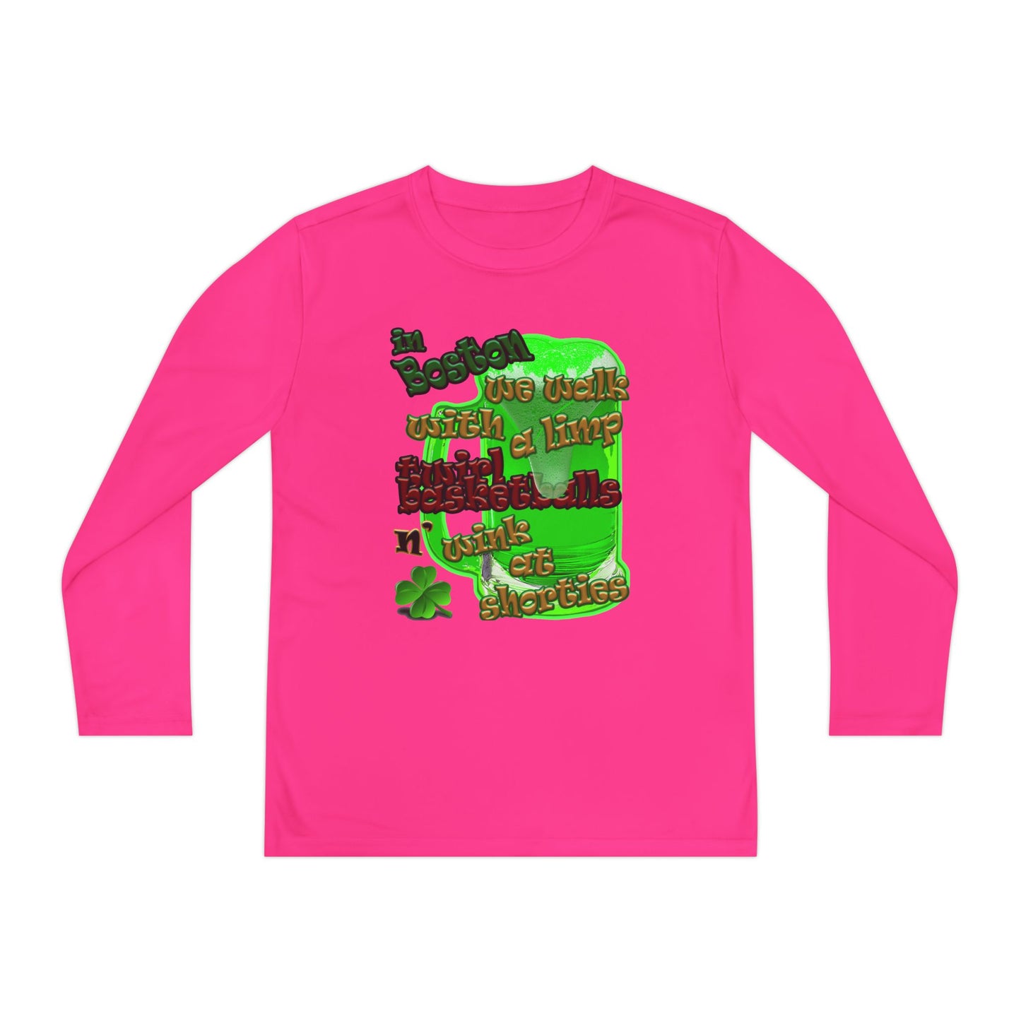 celtics logo - Youth Long Sleeve Competitor Tee