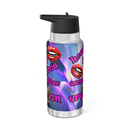 hoes b4 bros - Gator Tumbler, 32oz  (grey-pink wave)