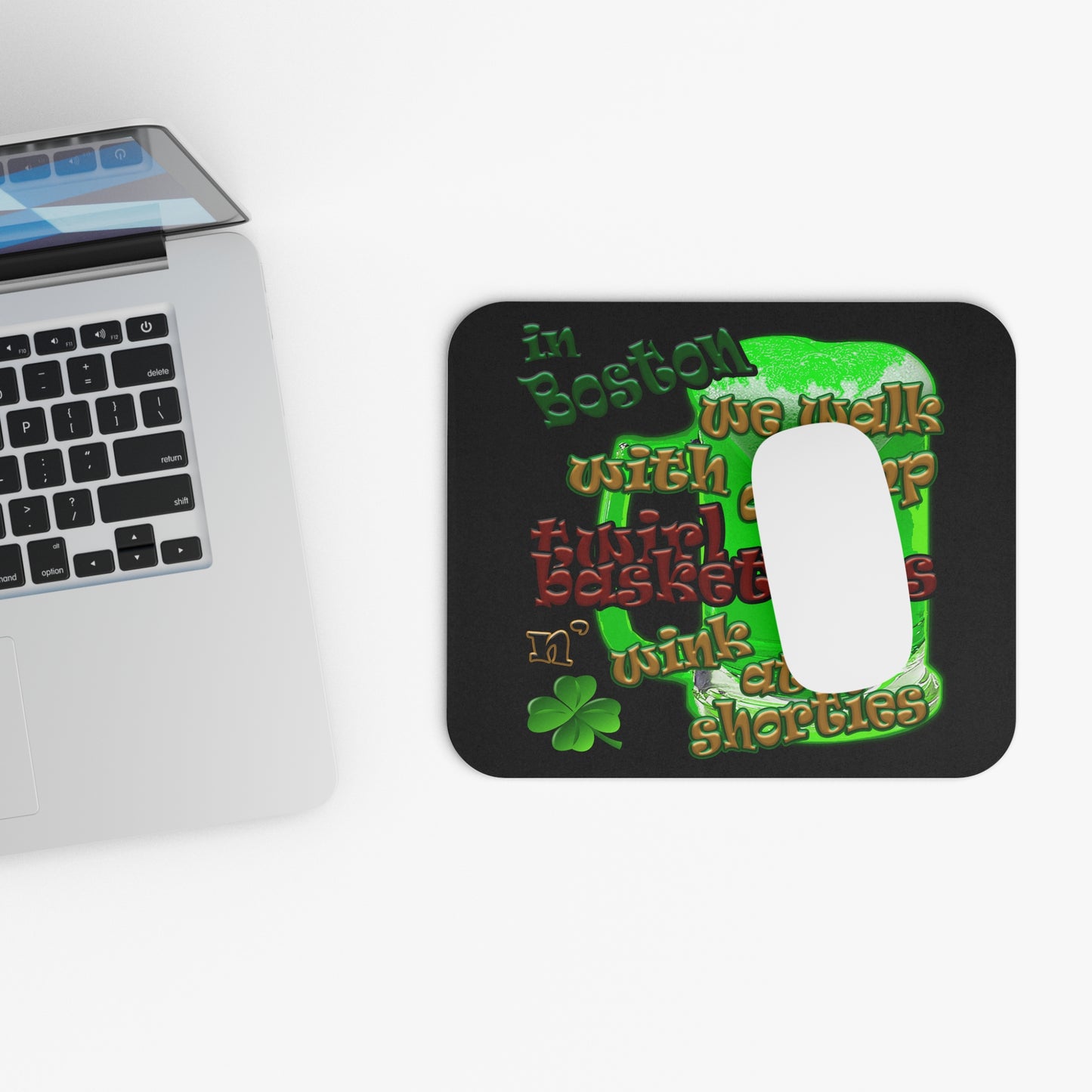 celtics logo - Mouse Pad (Rectangle) (black)