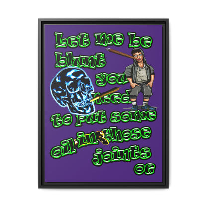 og - framed canvas art (purple)