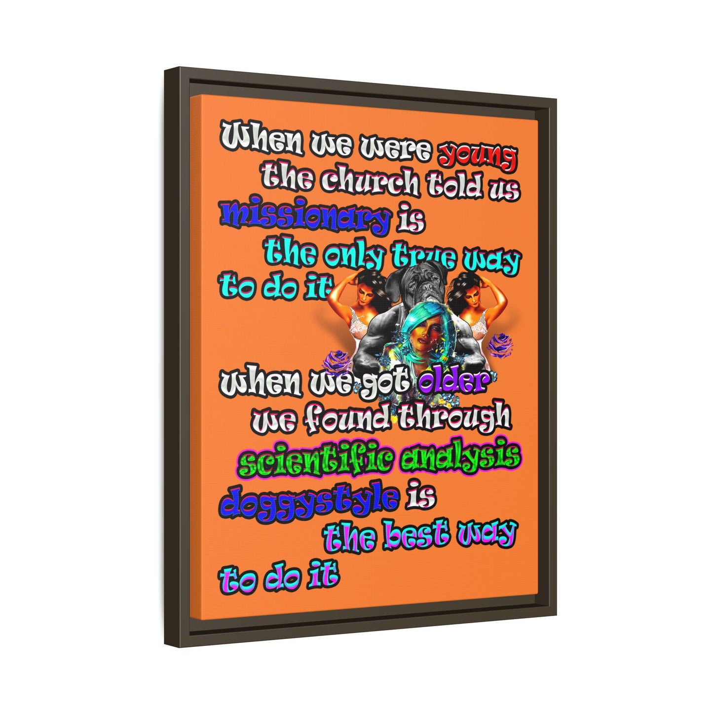 doggystyle - framed canvas art (crusta)