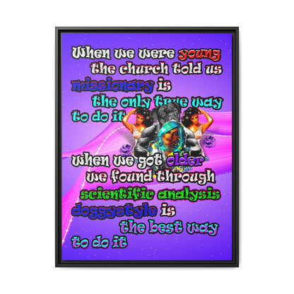 doggystyle - framed canvas art (purple-pink wave)