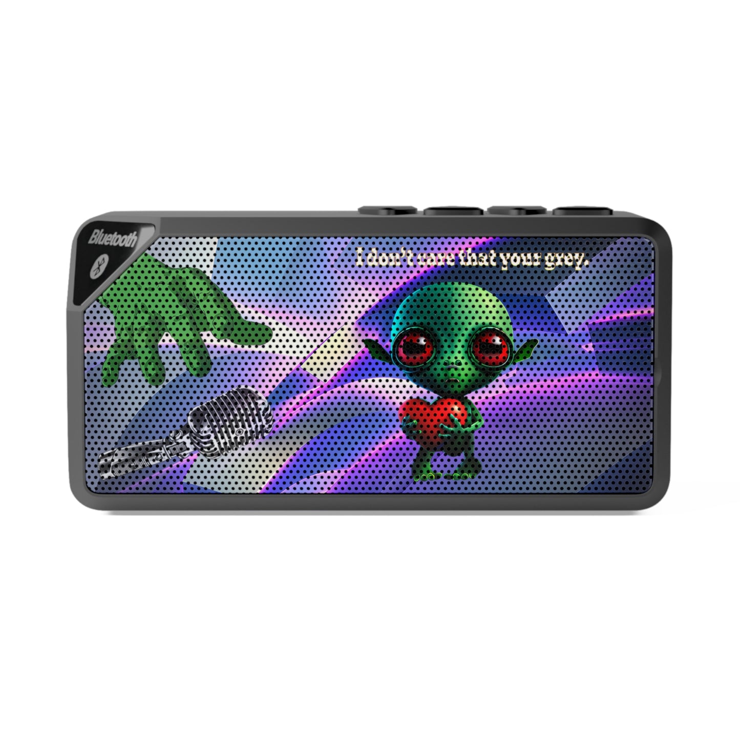 I don't care that your grey - Jabba Bluetooth Speaker (grey-pink wave)