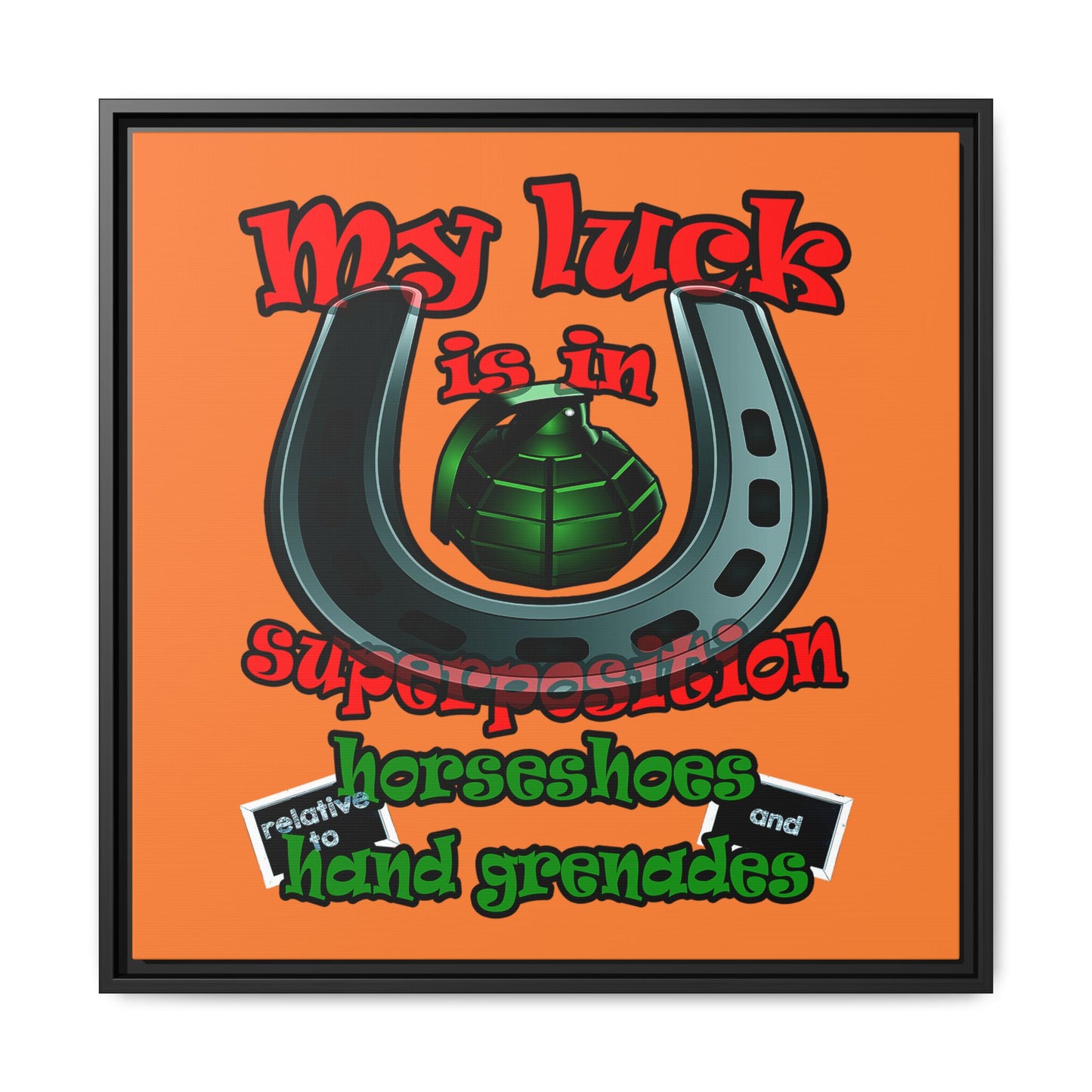 my luck - framed canvas art (crusta)