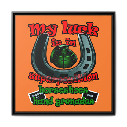 my luck - framed canvas art (crusta)