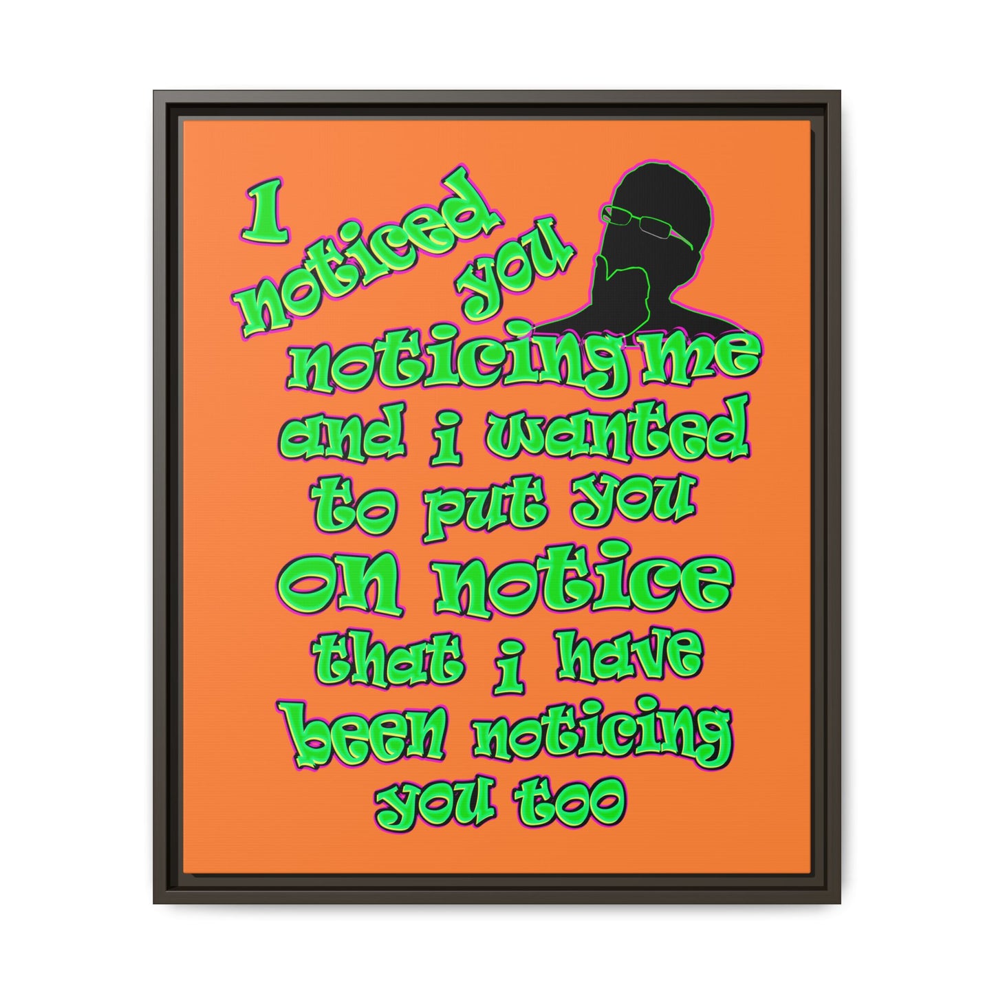 noticed you noticing - framed canvas art (crusta)