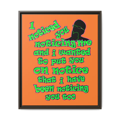 noticed you noticing - framed canvas art (crusta)
