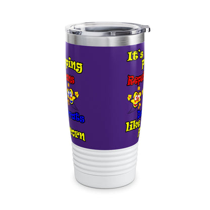 popping like popcorn - Ringneck Tumbler, 20oz (purple)