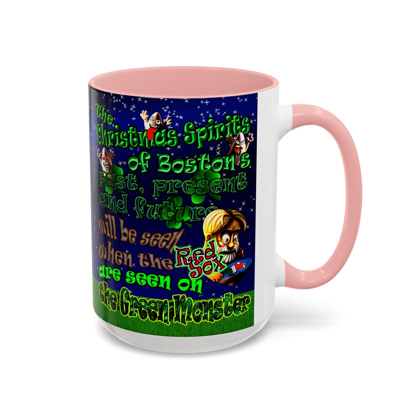 christmas spirits of boston - Accent Mug ('snoops' background)