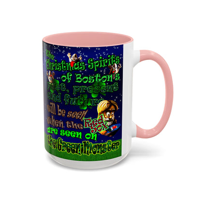 christmas spirits of boston - Accent Mug ('snoops' background)