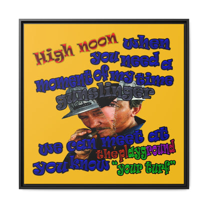 high noon - framed canvas art (yellow)