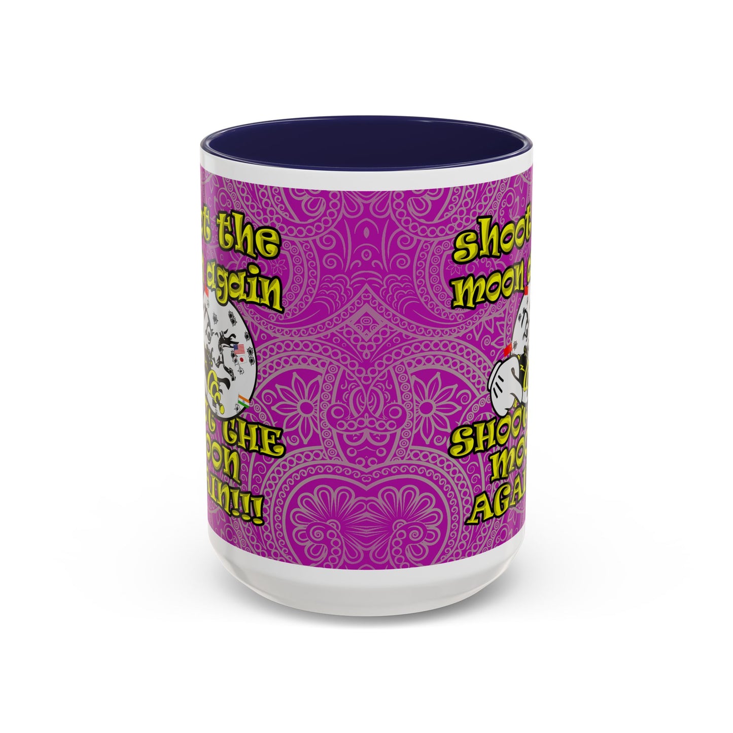 shoot the moon again - Accent Mug (pink swirl)