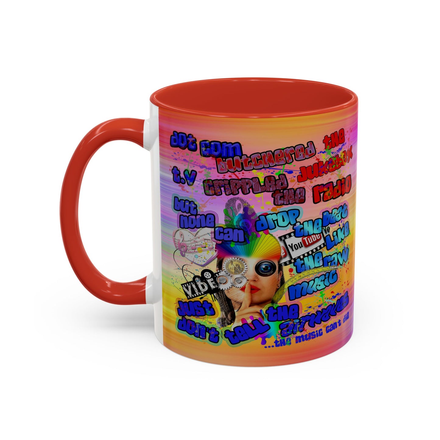 drop the beat - Accent Mug (color blur)