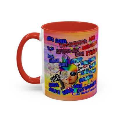 drop the beat - Accent Mug (color blur)