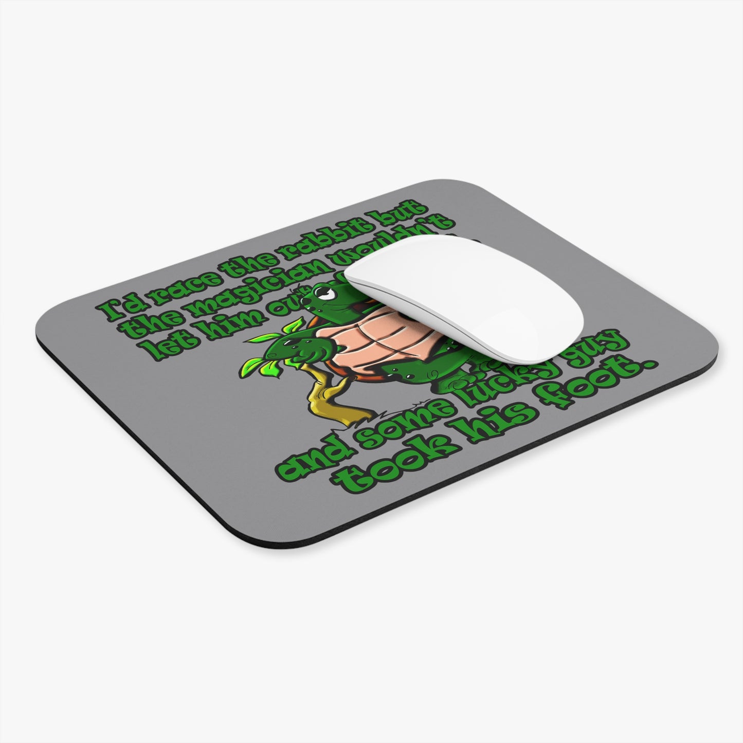 turtle race - Mouse Pad (Rectangle) (grey)