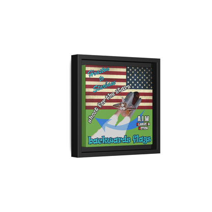 shoot for the stars - framed canvas art (green)