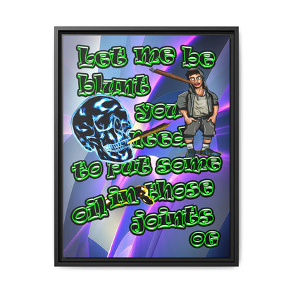 og - framed canvas art (grey-pink wave)