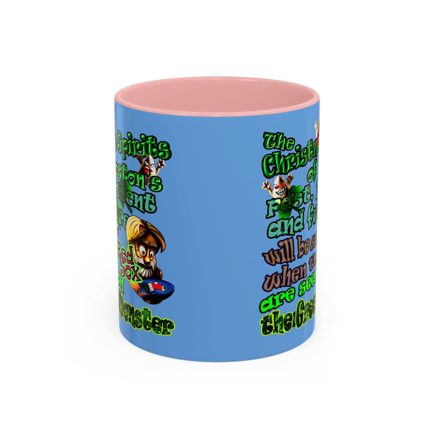 christmas spirits of boston - Accent Mug (light blue)