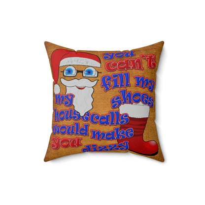 santa's shoes - Spun Polyester Square Pillow - (brown papyrus)