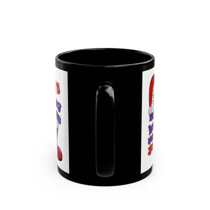 santa's shoes - Black Mug (white)