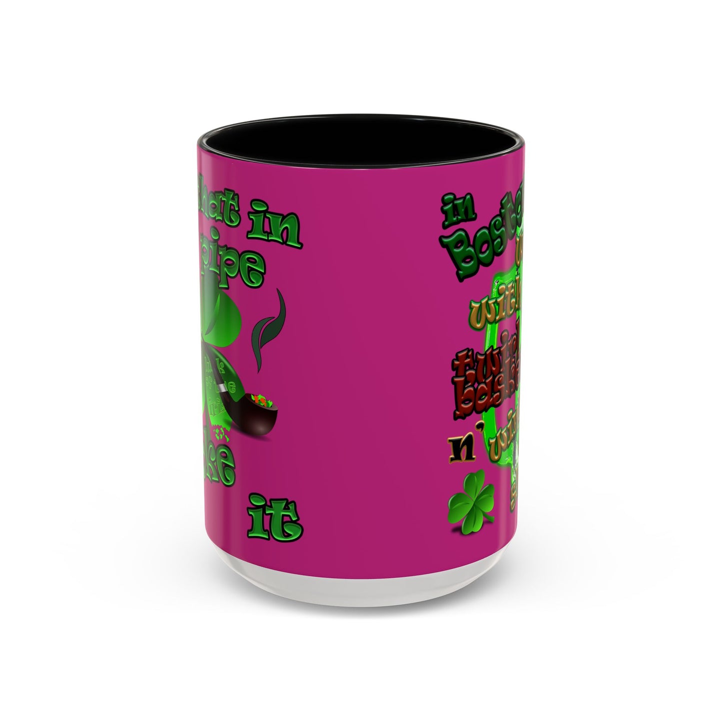 celtics logo - Accent Mug (pink)