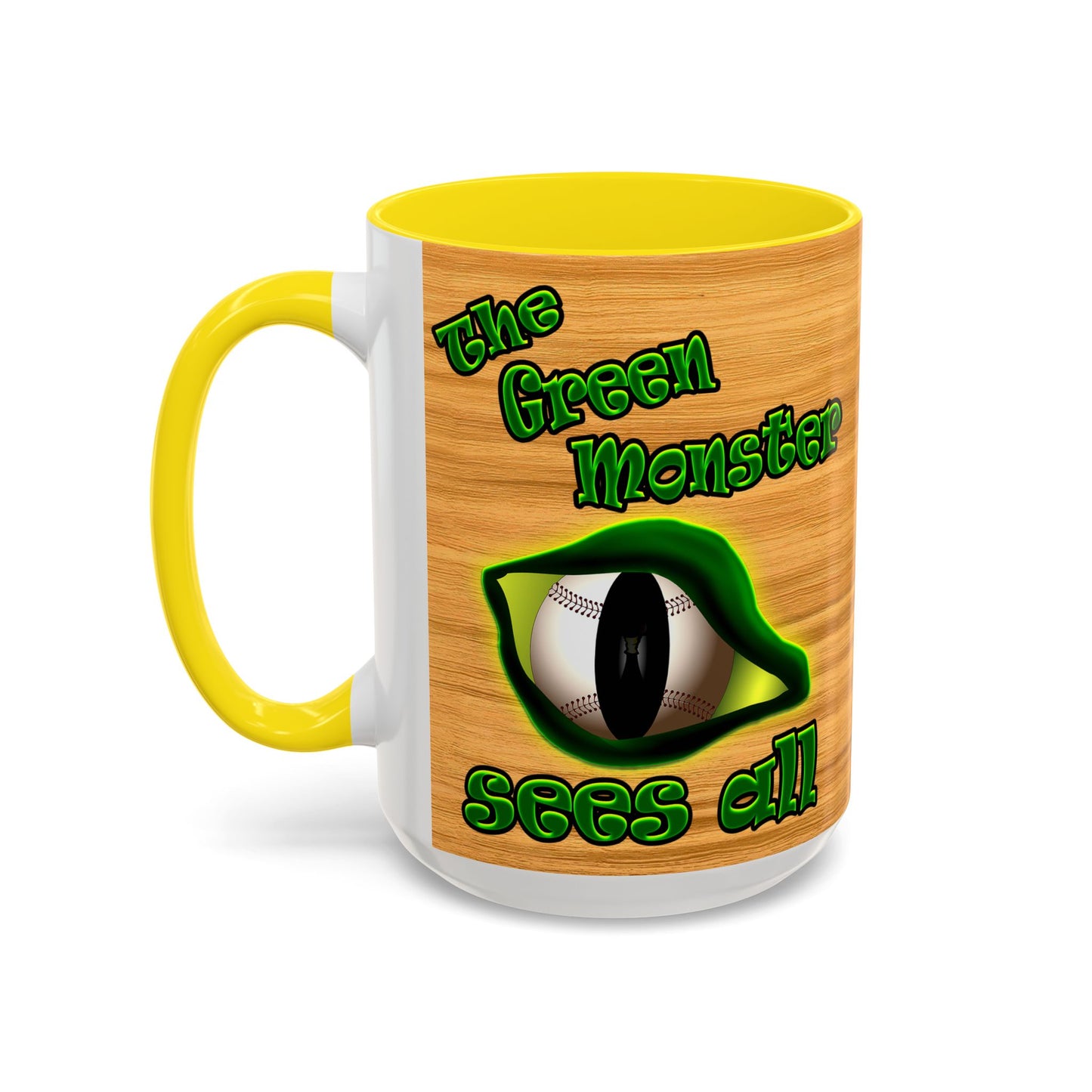 green monster - Accent Mug (butterscotch wood finish)