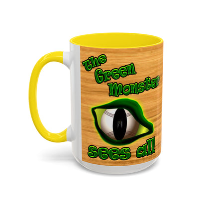 green monster - Accent Mug (butterscotch wood finish)