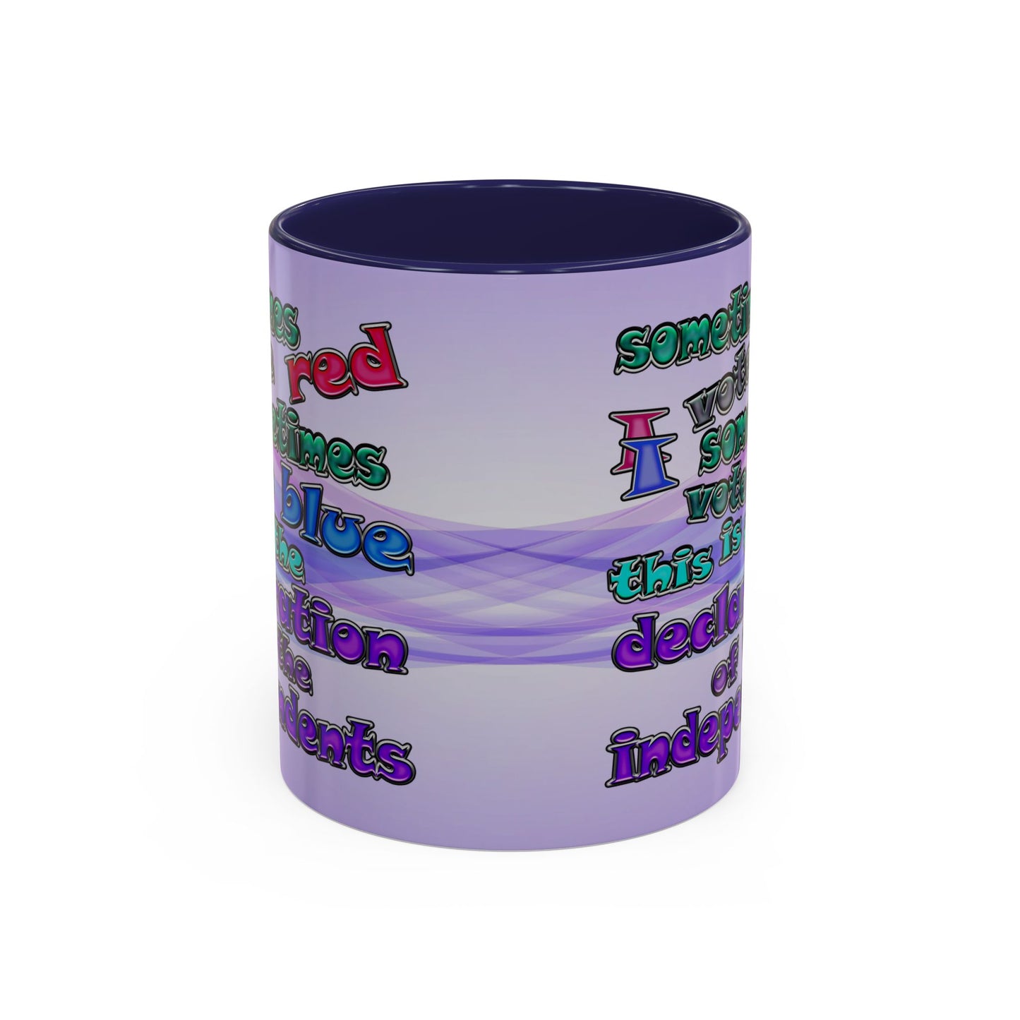 declaration of the independents - Accent Mug (light blue-pink wave)