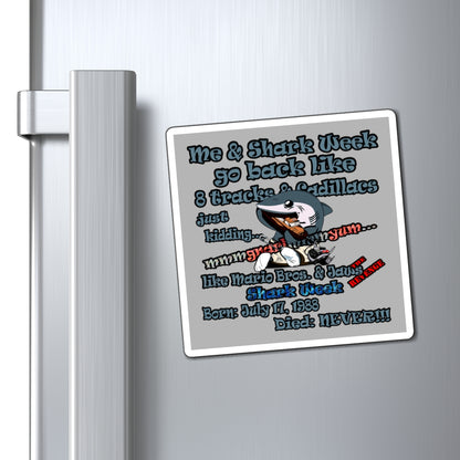 shark week - Magnets - (light grey)