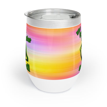 green monster - Chill Wine Tumbler (color blur)