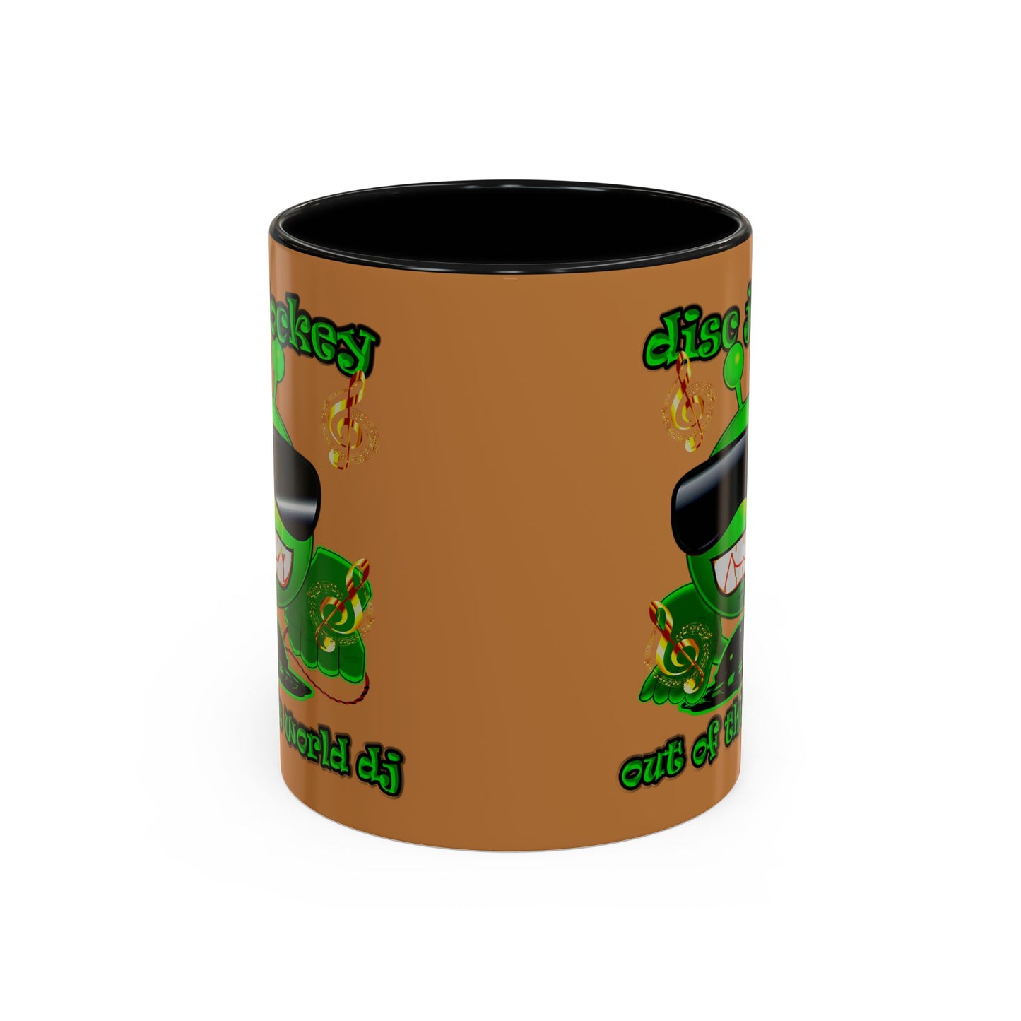 disc jockey - Accent Mug (light brown)