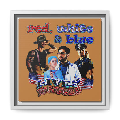 rw&b lives matter - framed canvas art (light brown)