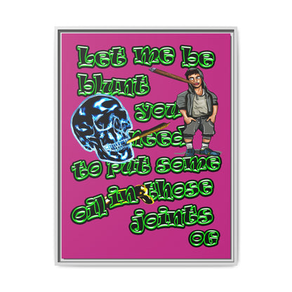 og - framed canvas art (pink)