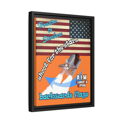 shoot for the stars - framed canvas art (crusta)