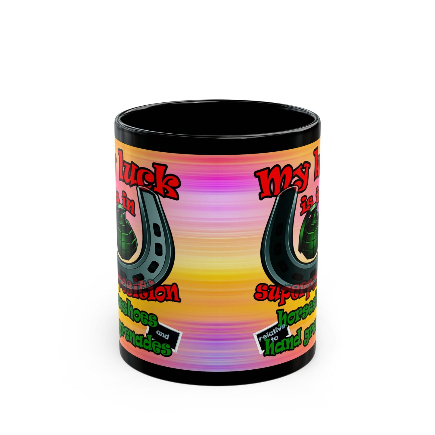 my luck - Black Mug (color blur)