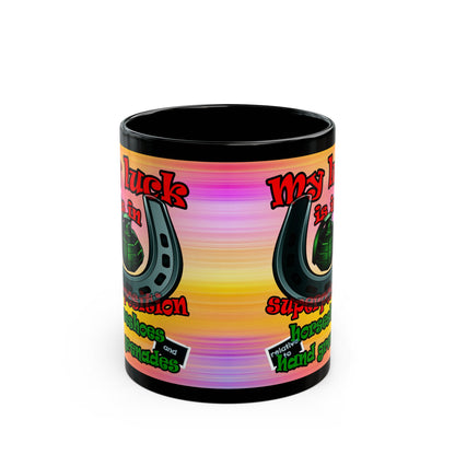 my luck - Black Mug (color blur)