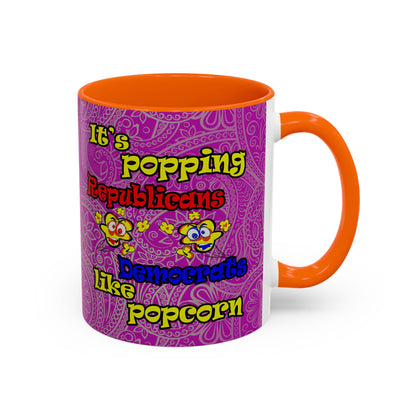popping like popcorn - Accent Mug (pink swirl)