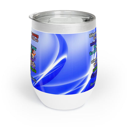 doggystyle - Chill Wine Tumbler (blue-white wave)