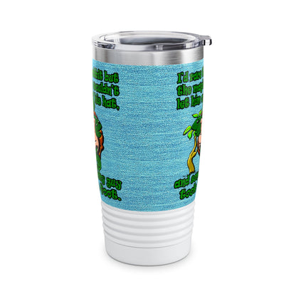 turtle race - Ringneck Tumbler, 20oz (faded blue)