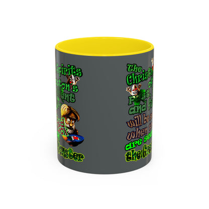 christmas spirits of boston - Accent Mug (dark grey)
