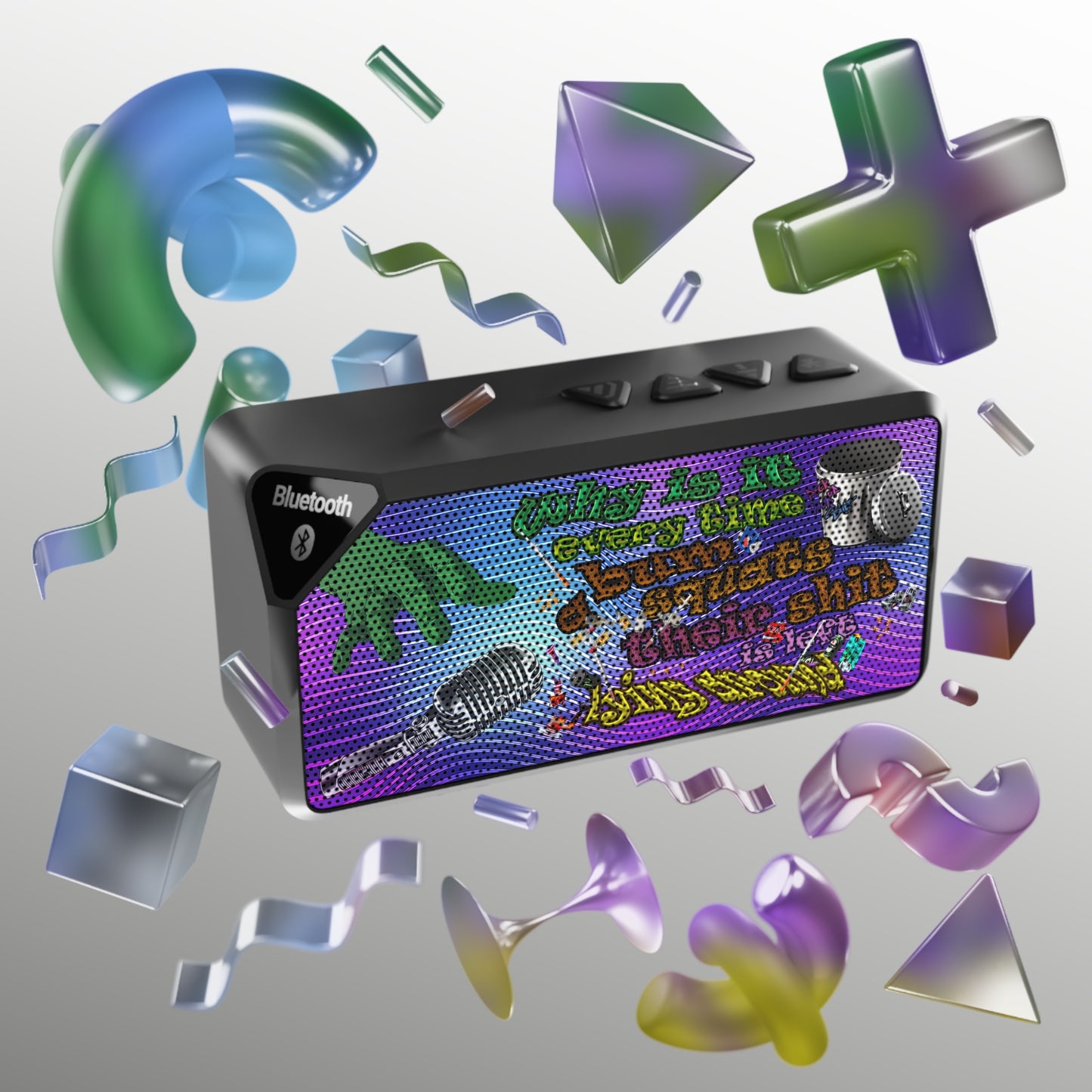 the bum's shit - Jabba Bluetooth Speaker (purple wave)