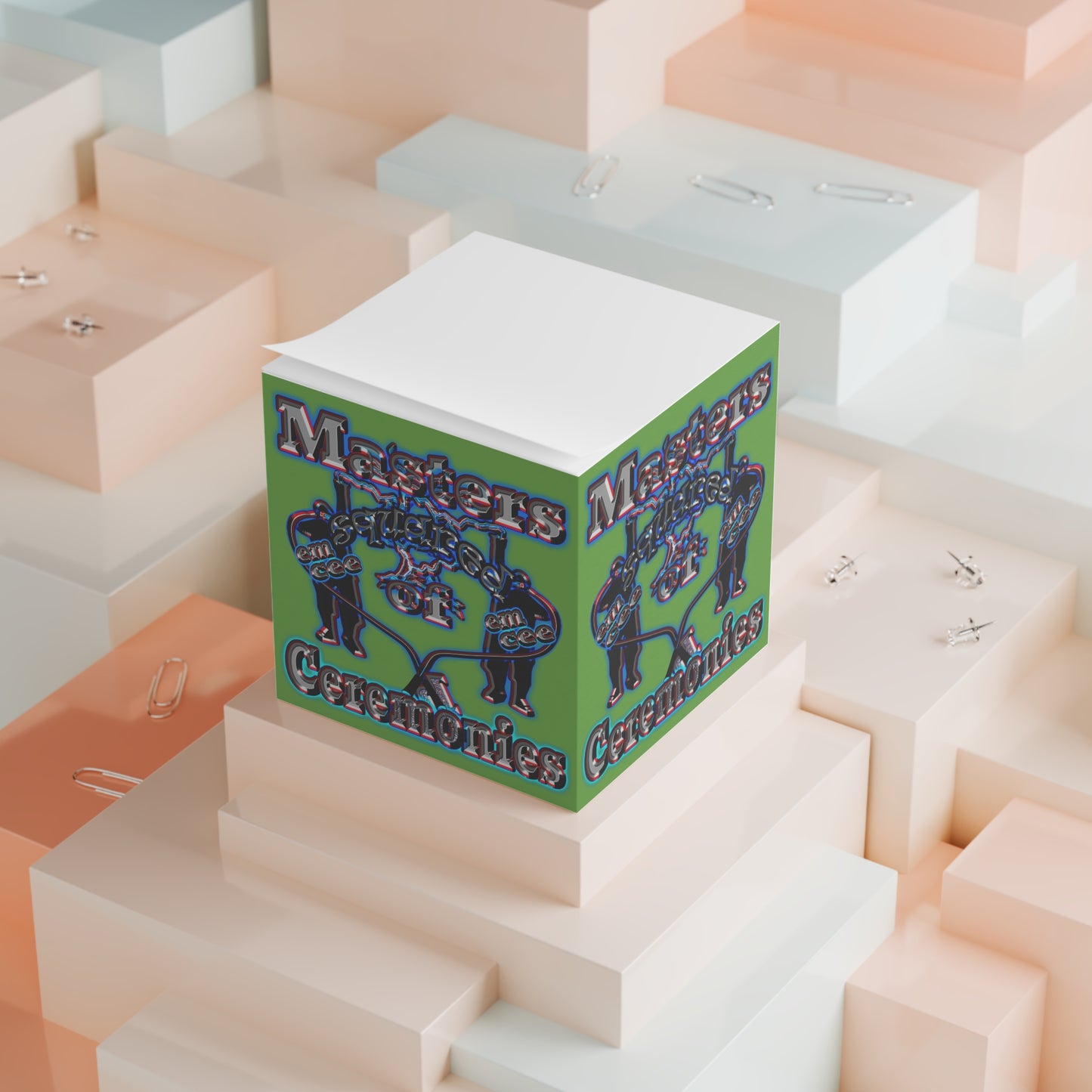 em cee squared - note cube (green)