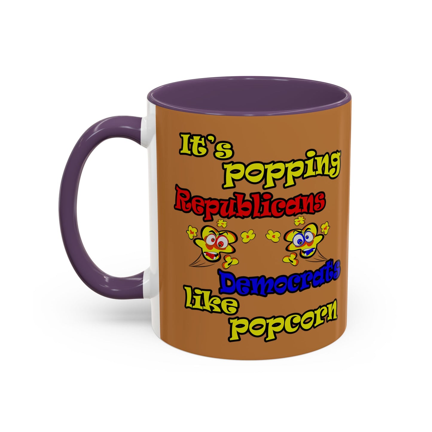 popping like popcorn - Accent Mug (light brown)