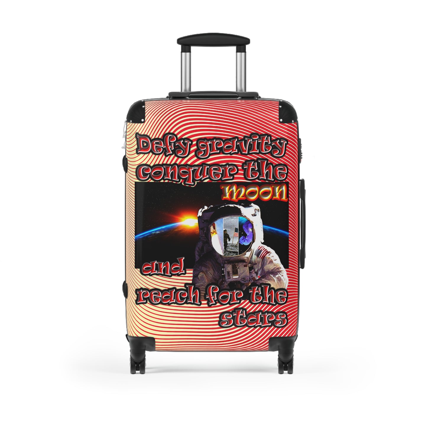 defy conquer reach - Suitcase (yellow-orange wave)