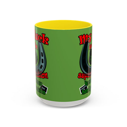 my luck - Accent Mug (green)